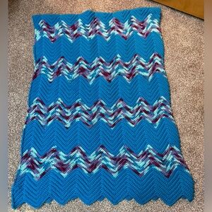 New Handcrafted 86 x 32 Afghan multicolored.